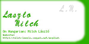 laszlo milch business card